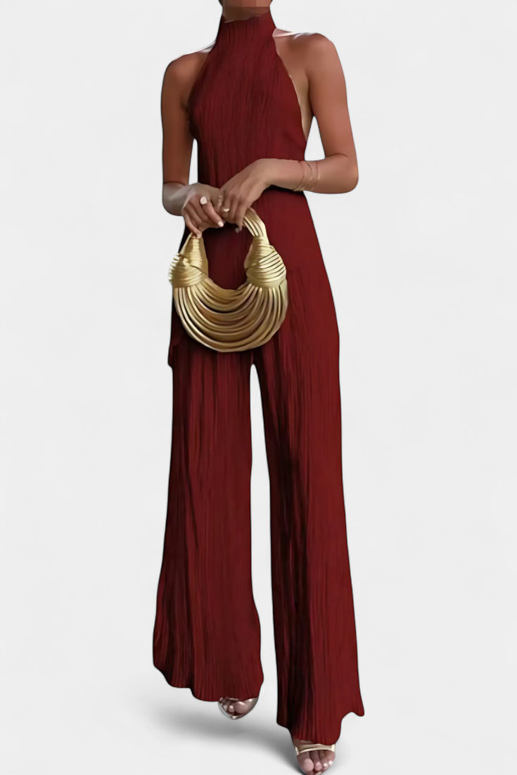 Celeste Pleated Halter Co-Ord Set
