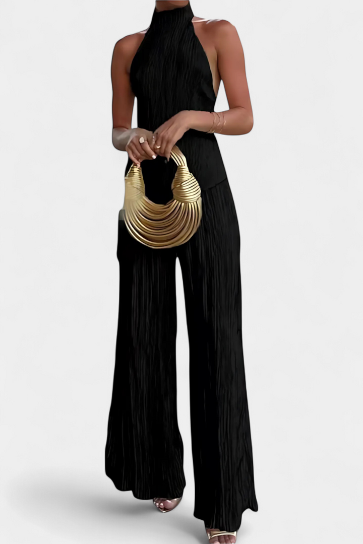 Celeste Pleated Halter Co-Ord Set