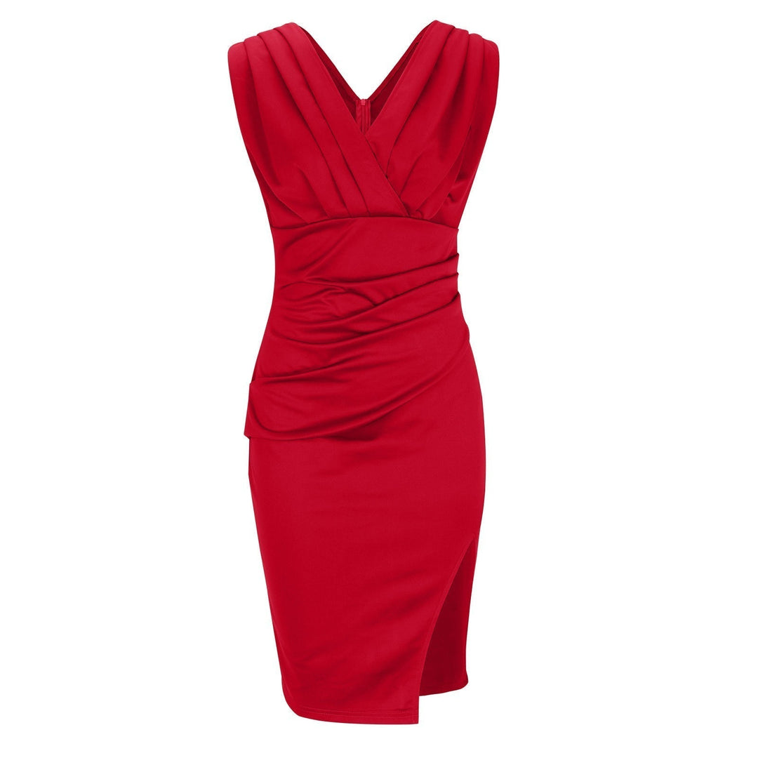 Scarlett Grace V-Neck Slit Dress