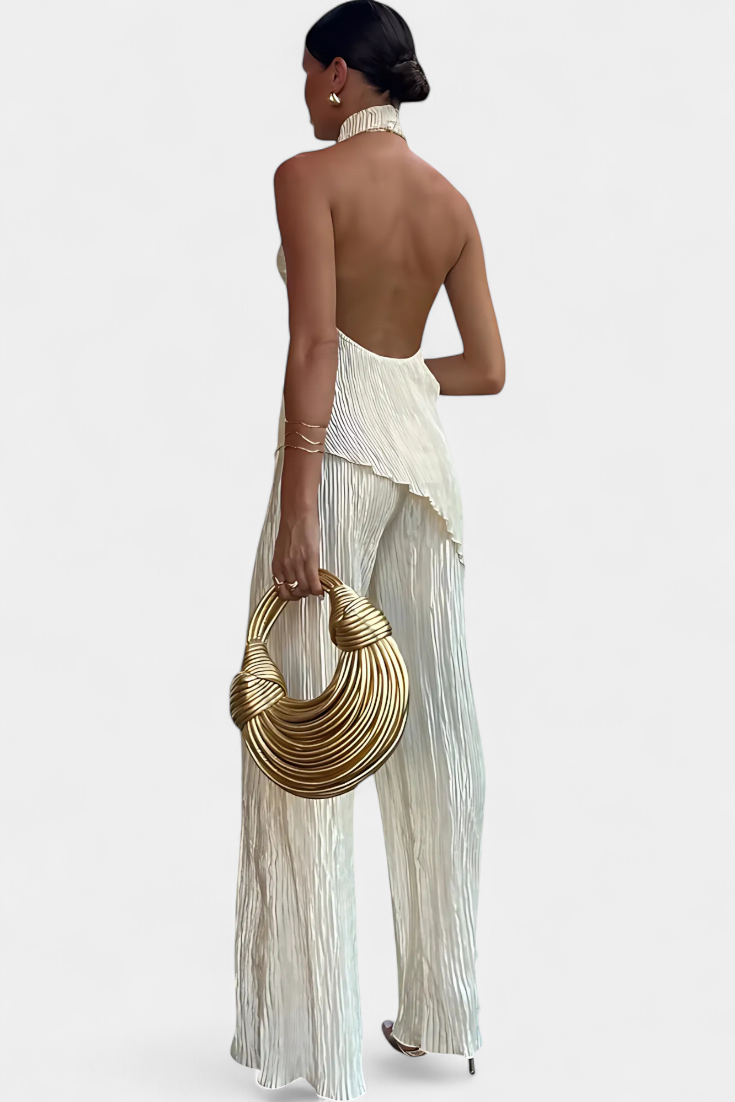 Celeste Pleated Halter Co-Ord Set