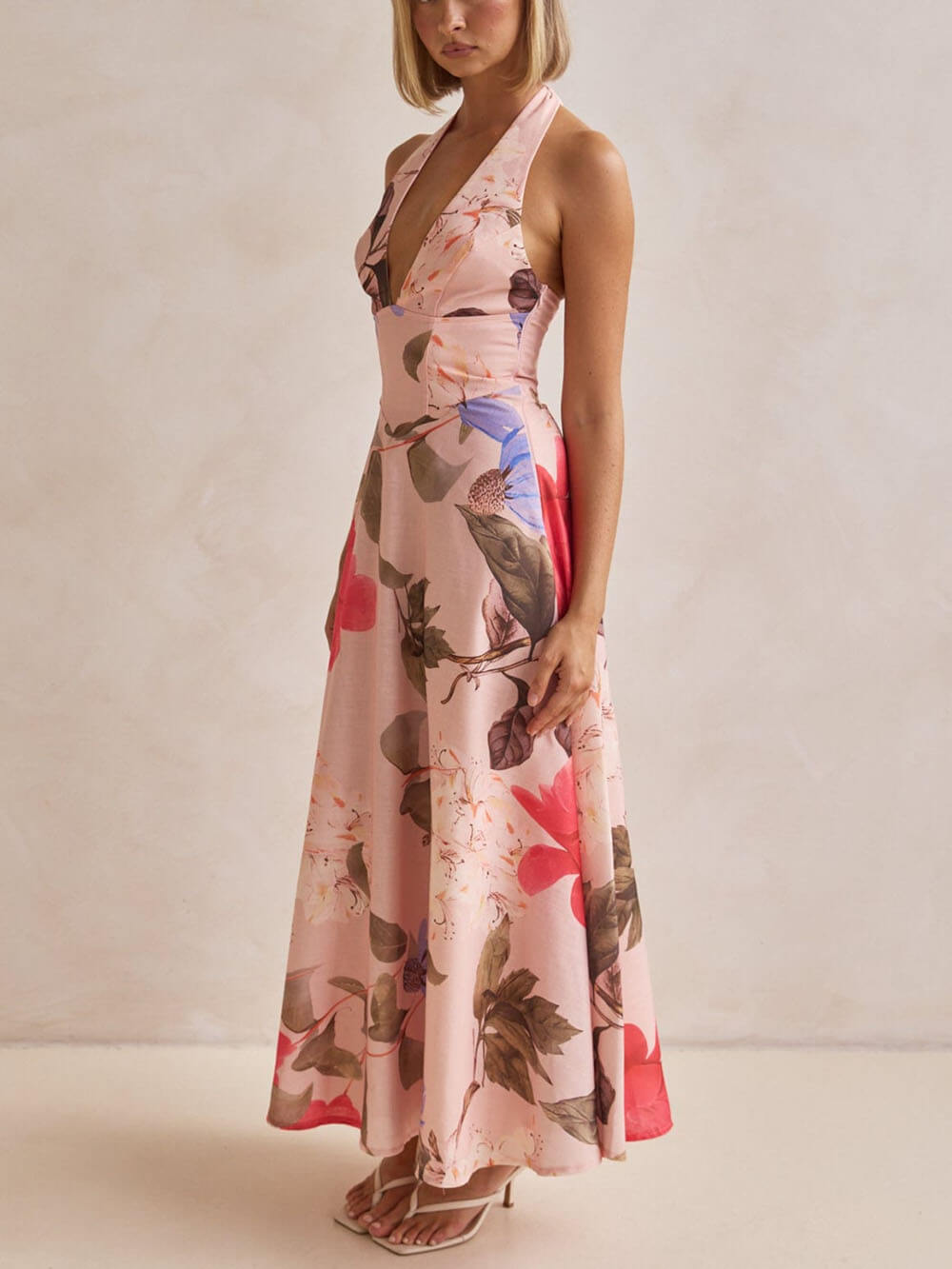 Eden Bloom Halter Maxi Dress