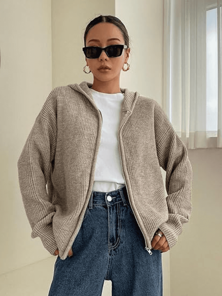 Harper Knit Zip Hoodie