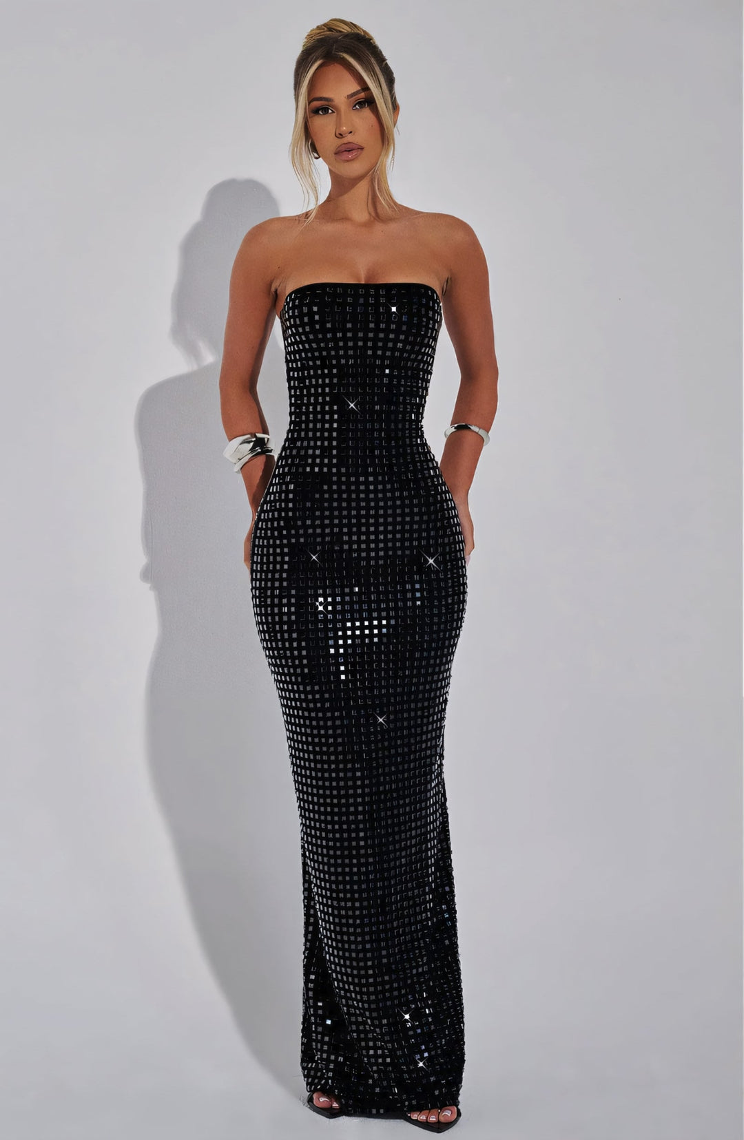 Serenavia | Sequin Strapless Maxi Dress