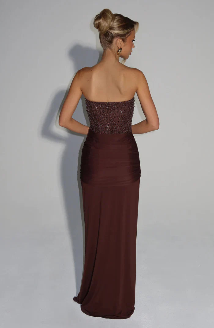Melisaria | Sequin Corset Maxi Dress