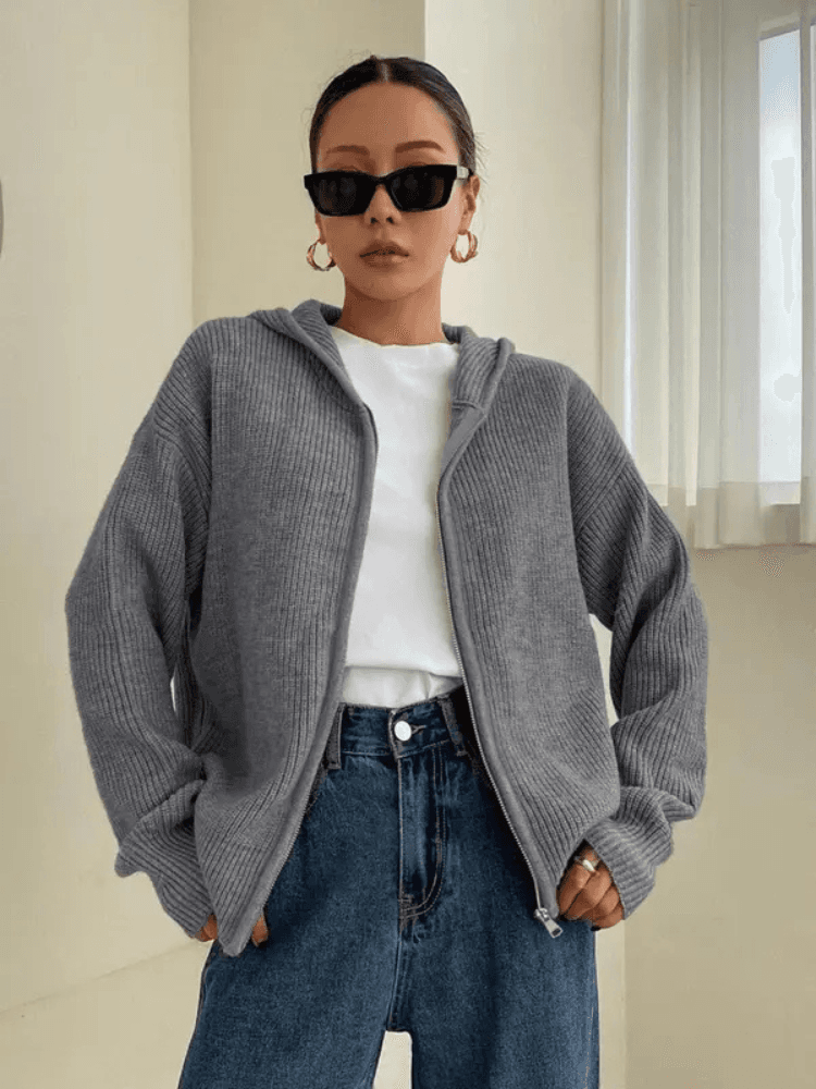 Harper Knit Zip Hoodie