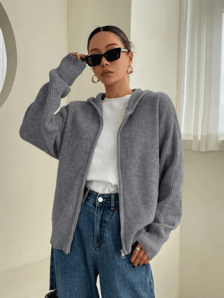 Harper Knit Zip Hoodie