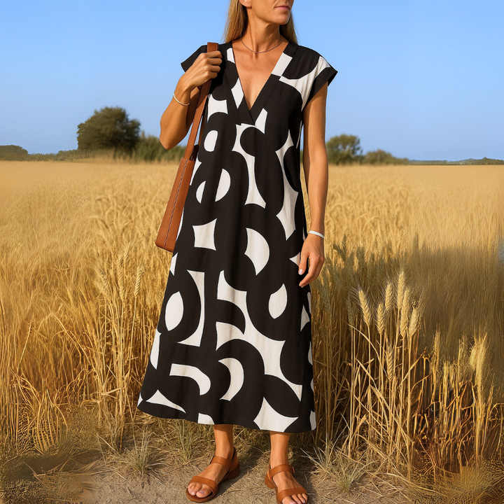 Liora – Airy V-Neck Midi Dress