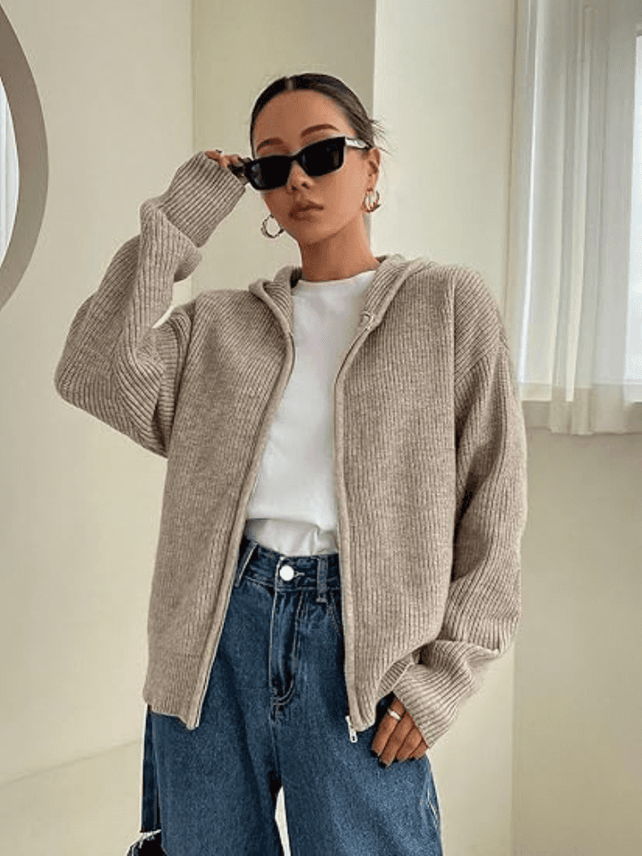 Harper Knit Zip Hoodie
