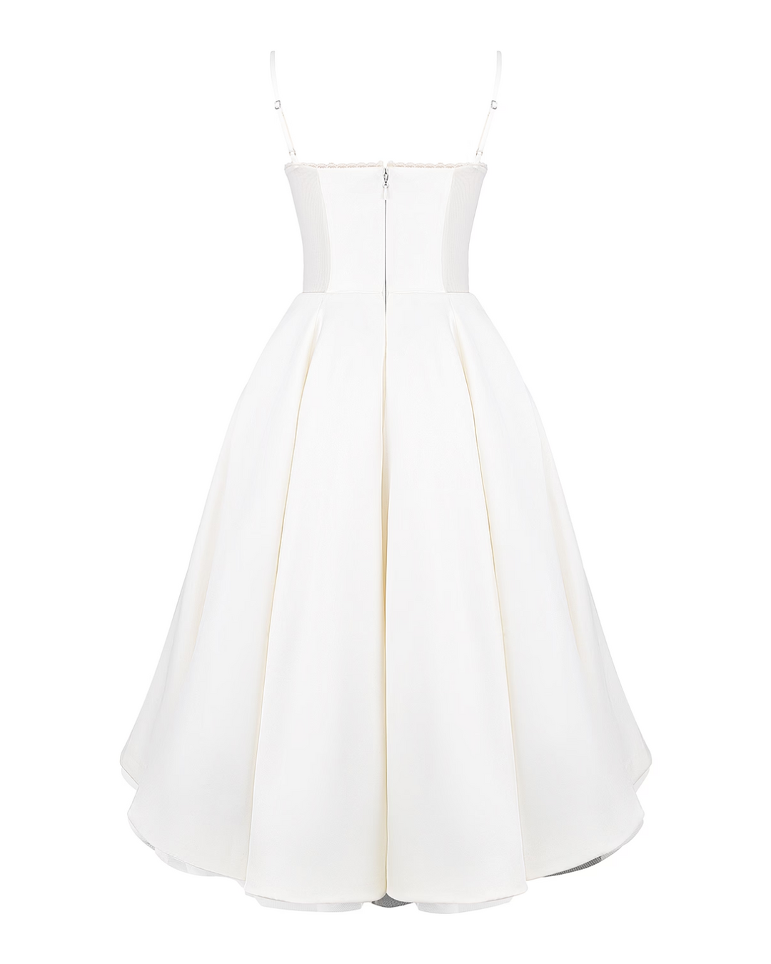Soleia – Fitted Midi Dress with Spaghetti Straps