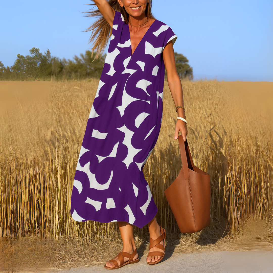 Liora – Airy V-Neck Midi Dress