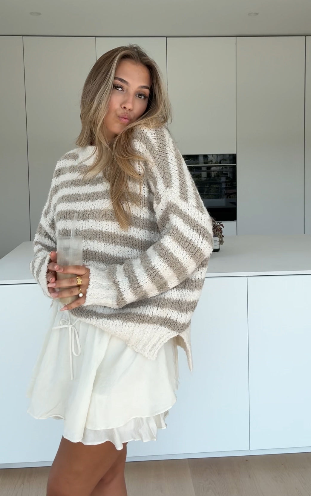 Cozy Stripes Knit Sweater