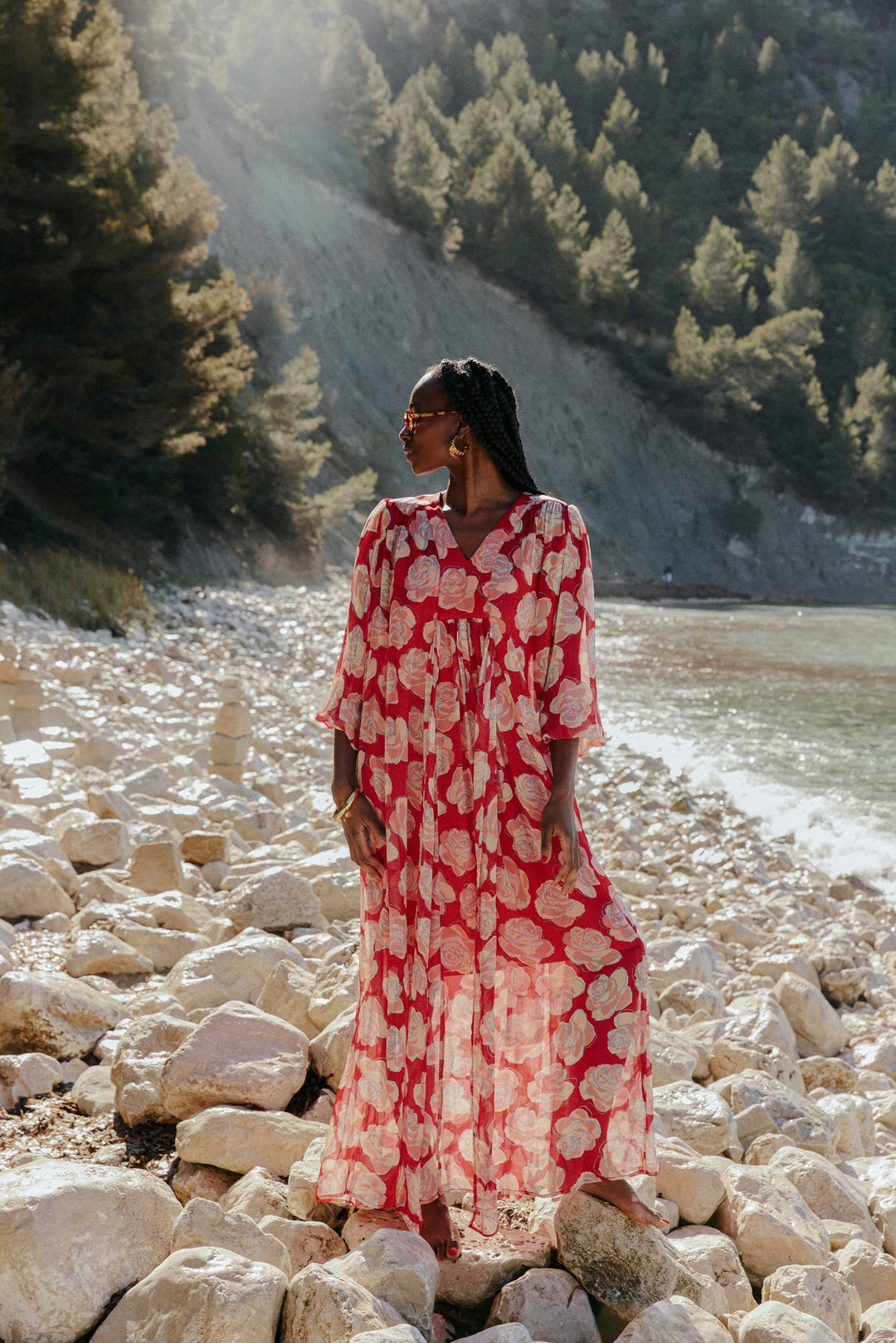 Capri Dress – Flowing Elegance from Beach to Sunset