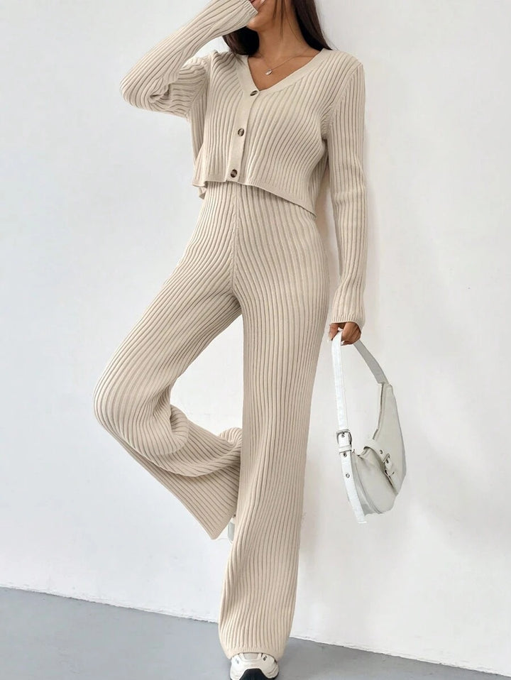 Evania | Elegant V-Neck Lounge Set