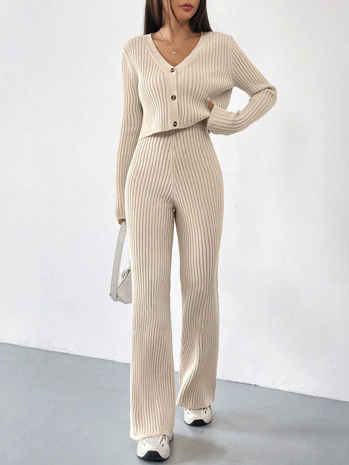 Evania | Elegant V-Neck Lounge Set