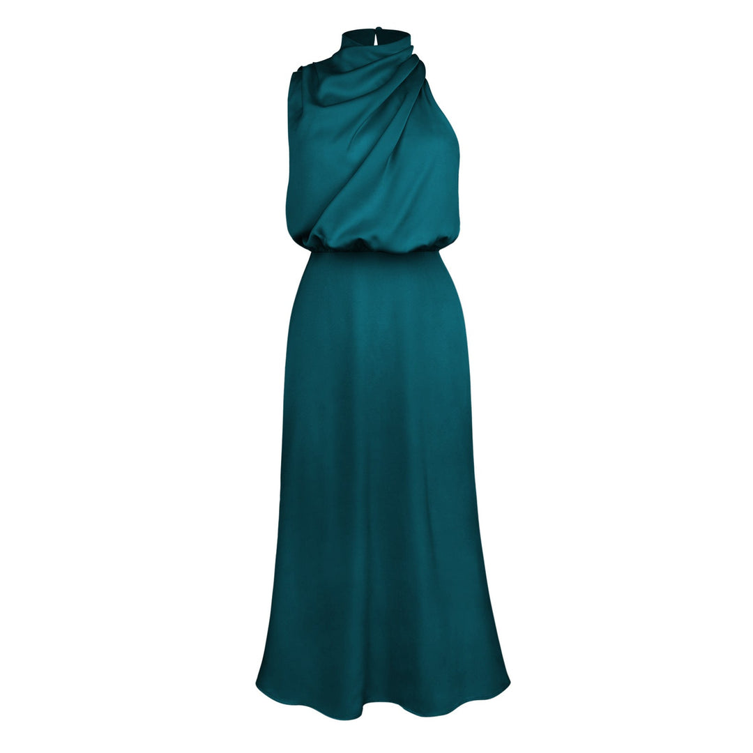 Lunara – Satin Maxi Dress with Cowl Neckline