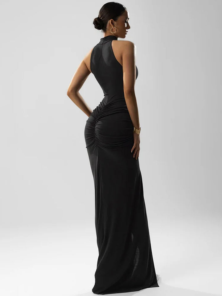 Ondinae | Halter Split Elegance Maxi Dress