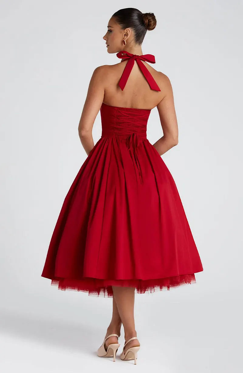 Veylisse | Graceful Halter Midi Dress
