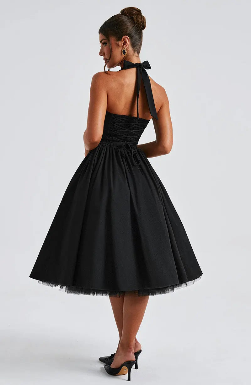 Veylisse | Graceful Halter Midi Dress