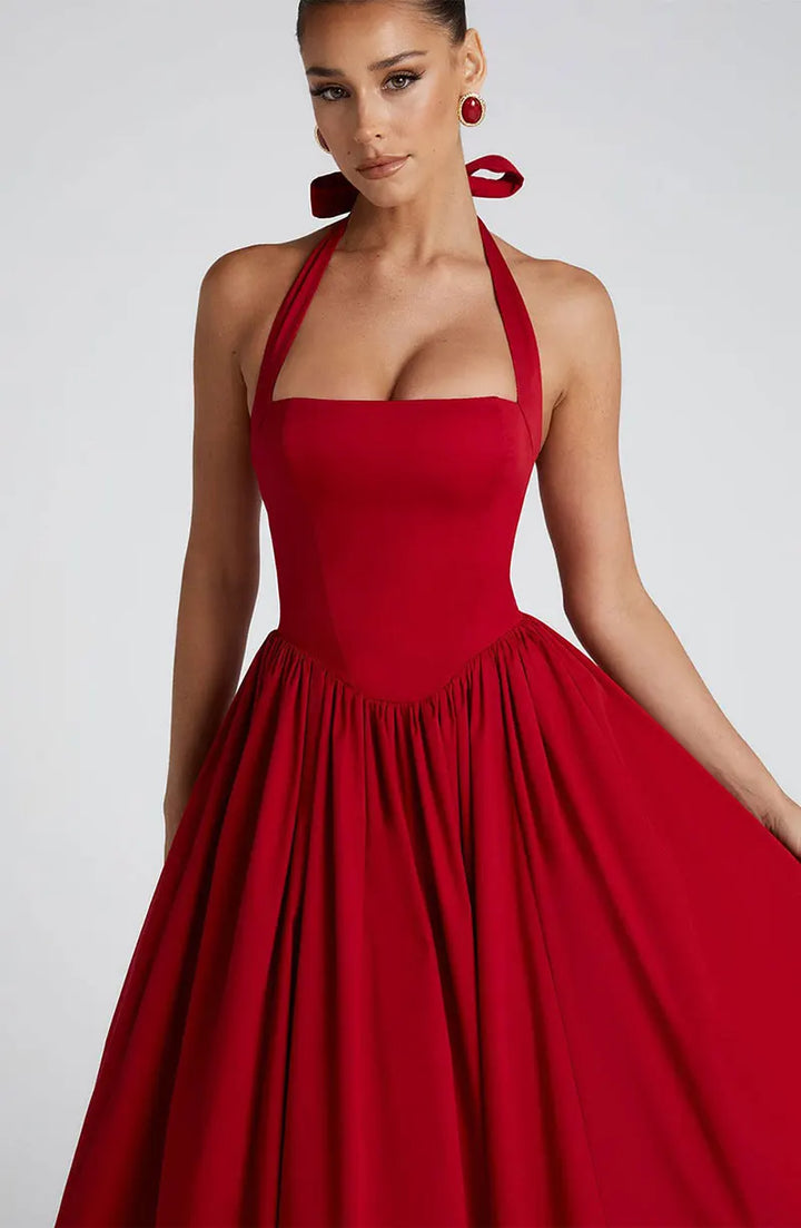 Veylisse | Graceful Halter Midi Dress