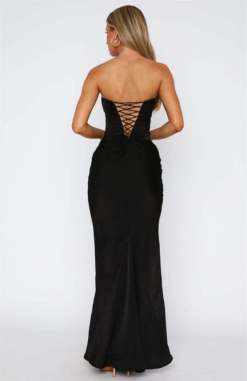 Arwen | Satin Grace Maxi Dress