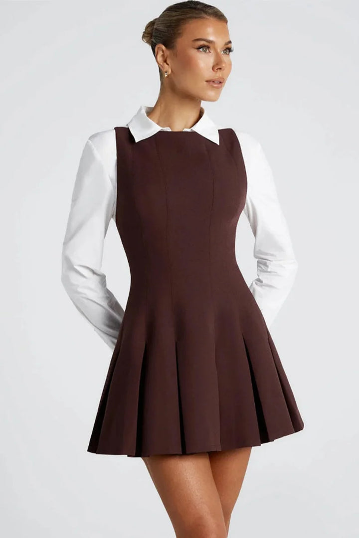 Zephina | Pleated A-Line Mini Dress