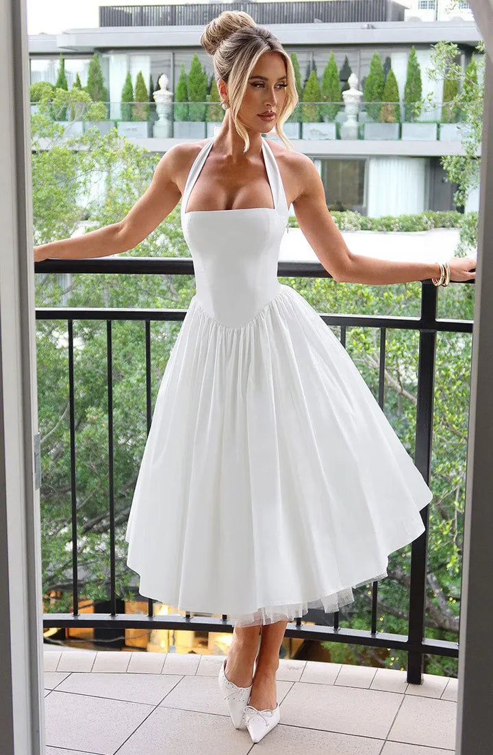 Veylisse | Graceful Halter Midi Dress