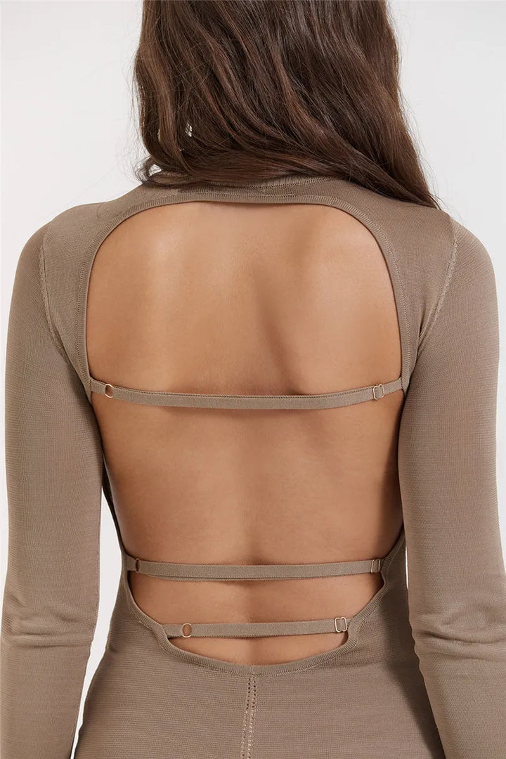 Novira | Sleek Turtleneck Midi Dress