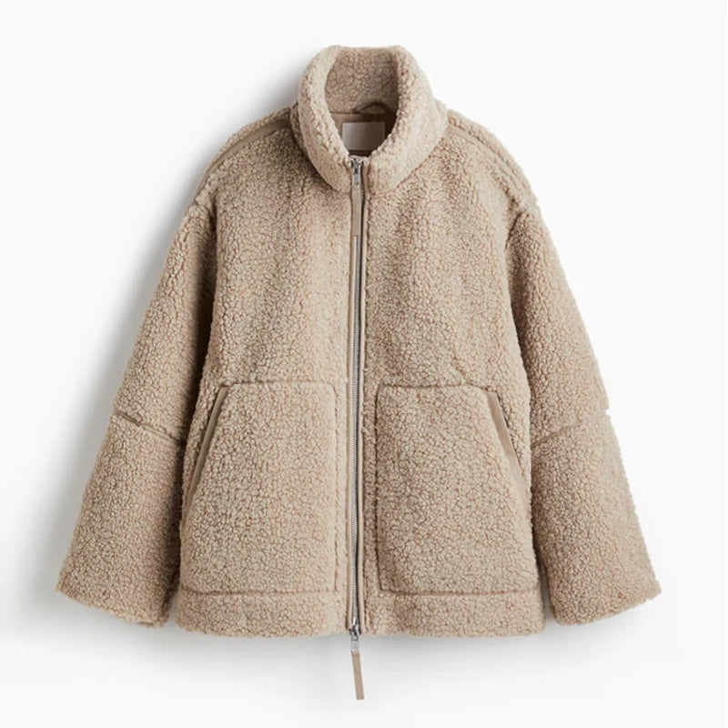Evionna | Teddy Fleece Zipper Jacket