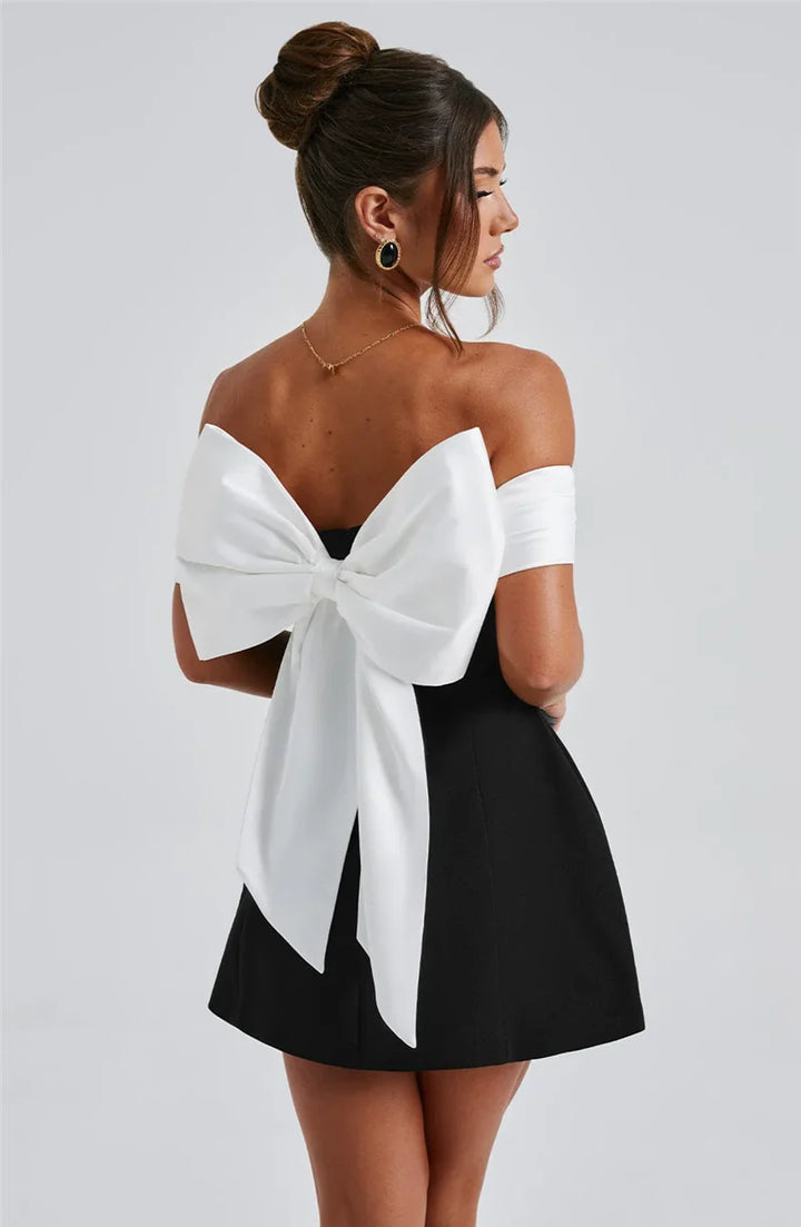 Florenza | Off-Shoulder A-Line Elegance Mini Dress