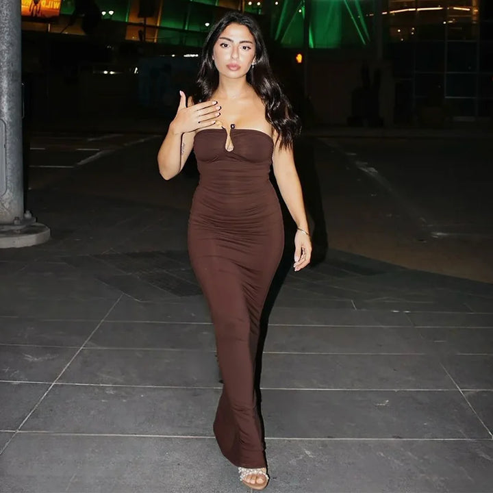 Alira | Strapless Elegance Maxi Dress