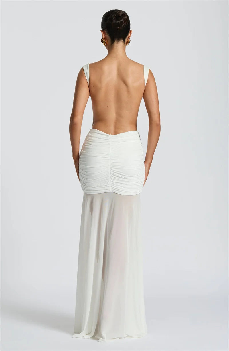 Ambrisse | Regal Ruched Maxi Gown
