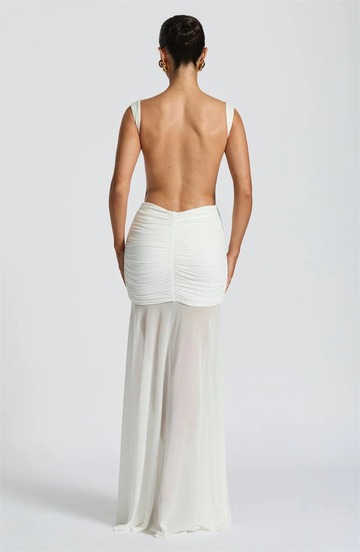 Ambrisse | Regal Ruched Maxi Gown