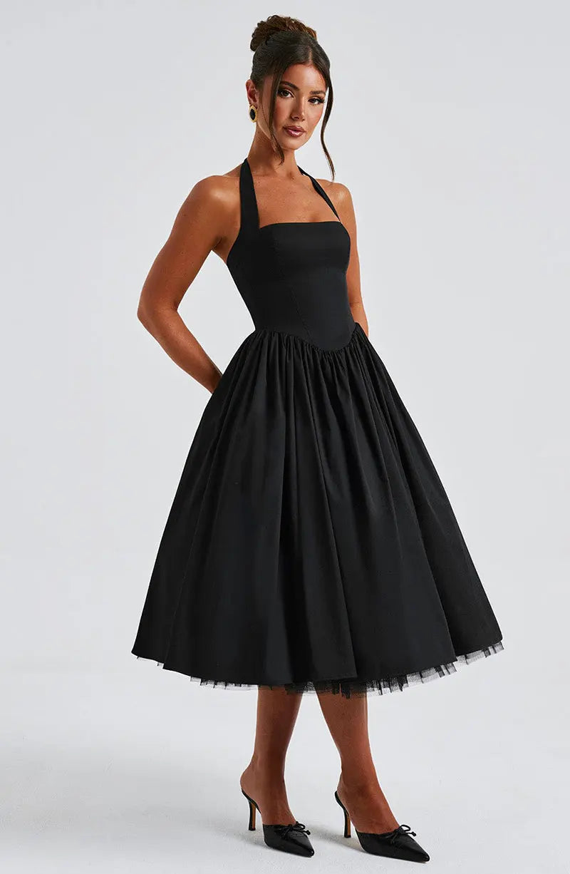 Veylisse | Graceful Halter Midi Dress