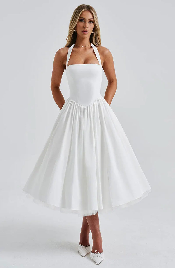 Veylisse | Graceful Halter Midi Dress