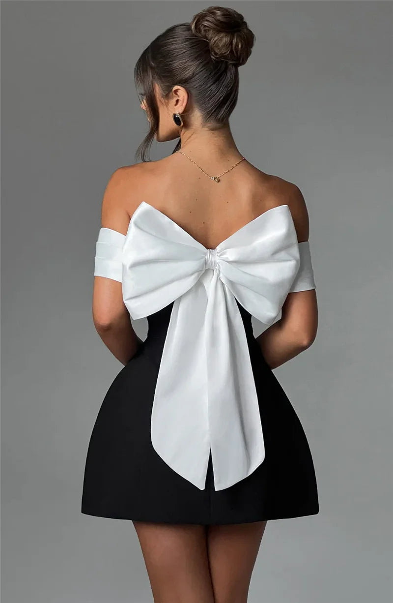 Florenza | Off-Shoulder A-Line Elegance Mini Dress