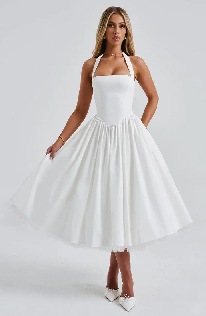 Veylisse | Graceful Halter Midi Dress
