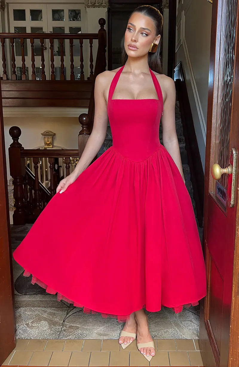 Veylisse | Graceful Halter Midi Dress