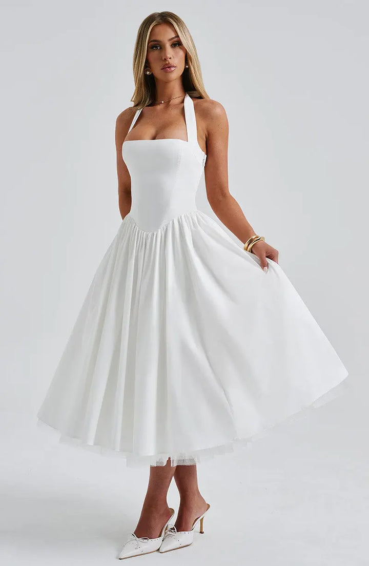 Veylisse | Graceful Halter Midi Dress