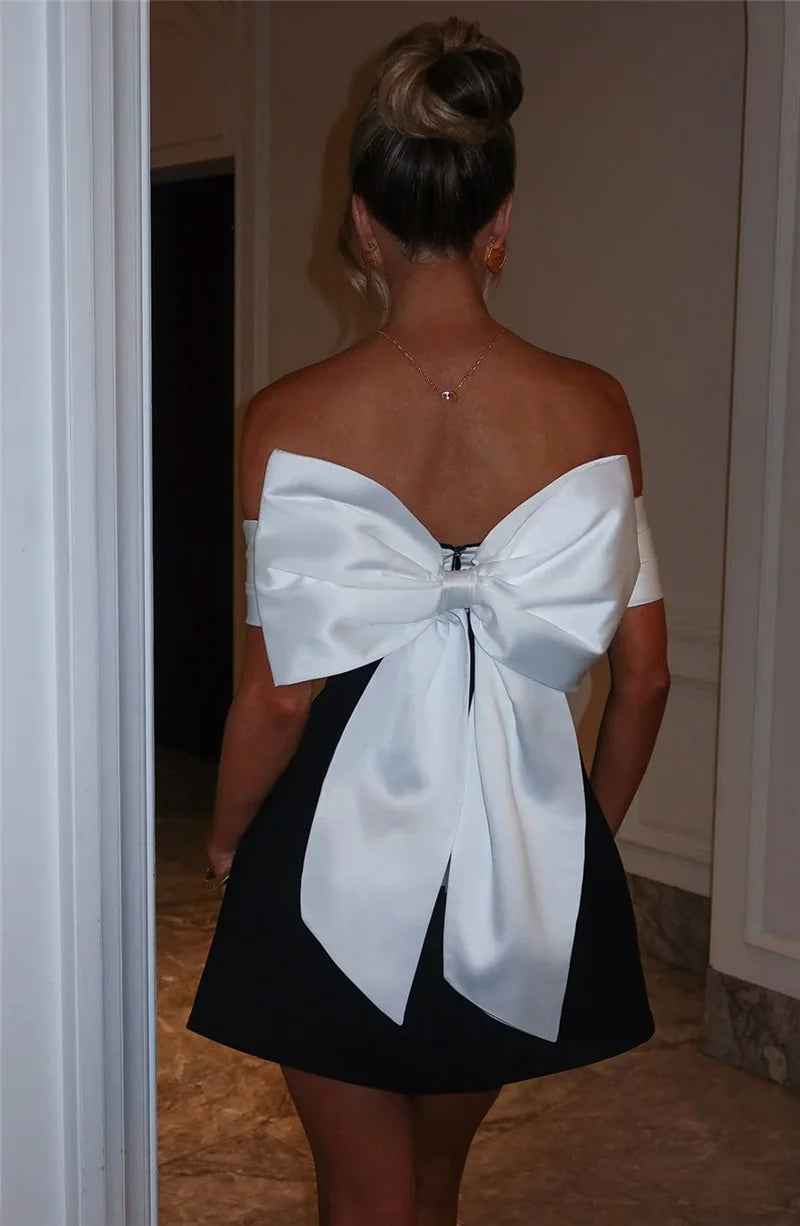 Florenza | Off-Shoulder A-Line Elegance Mini Dress