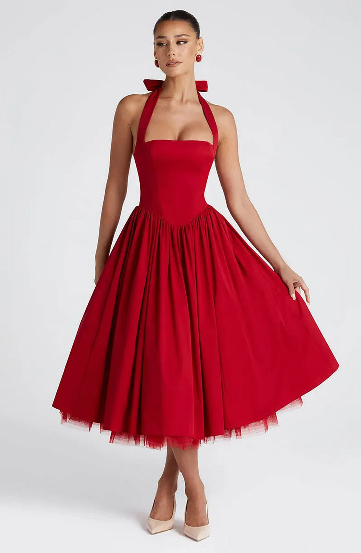 Veylisse | Graceful Halter Midi Dress