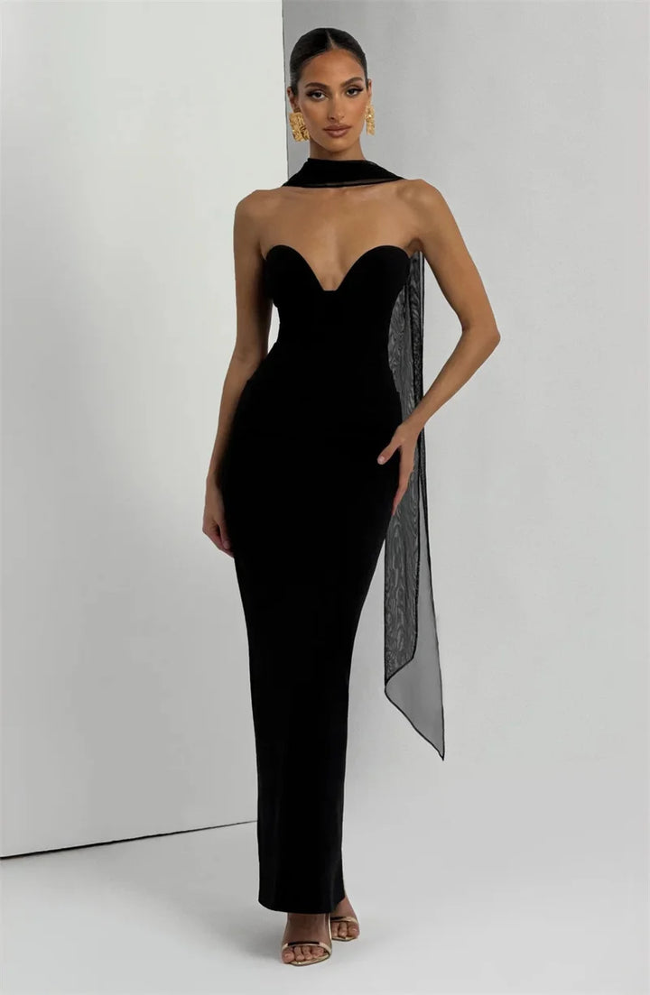 Arvianne | Halter Elegance Maxi Gown