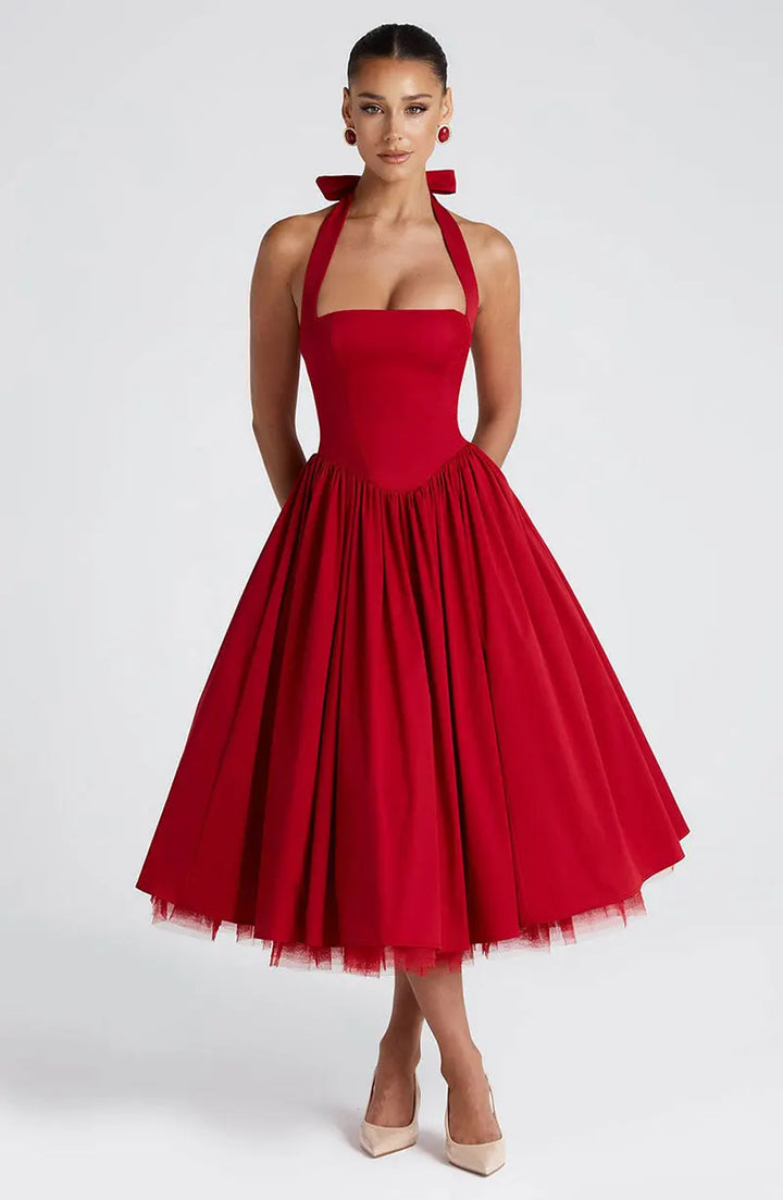 Veylisse | Graceful Halter Midi Dress