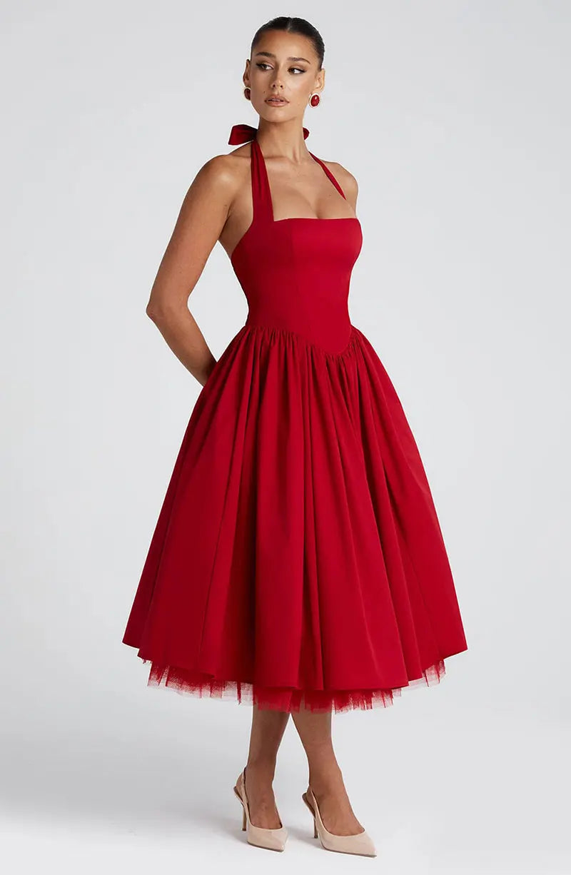 Veylisse | Graceful Halter Midi Dress