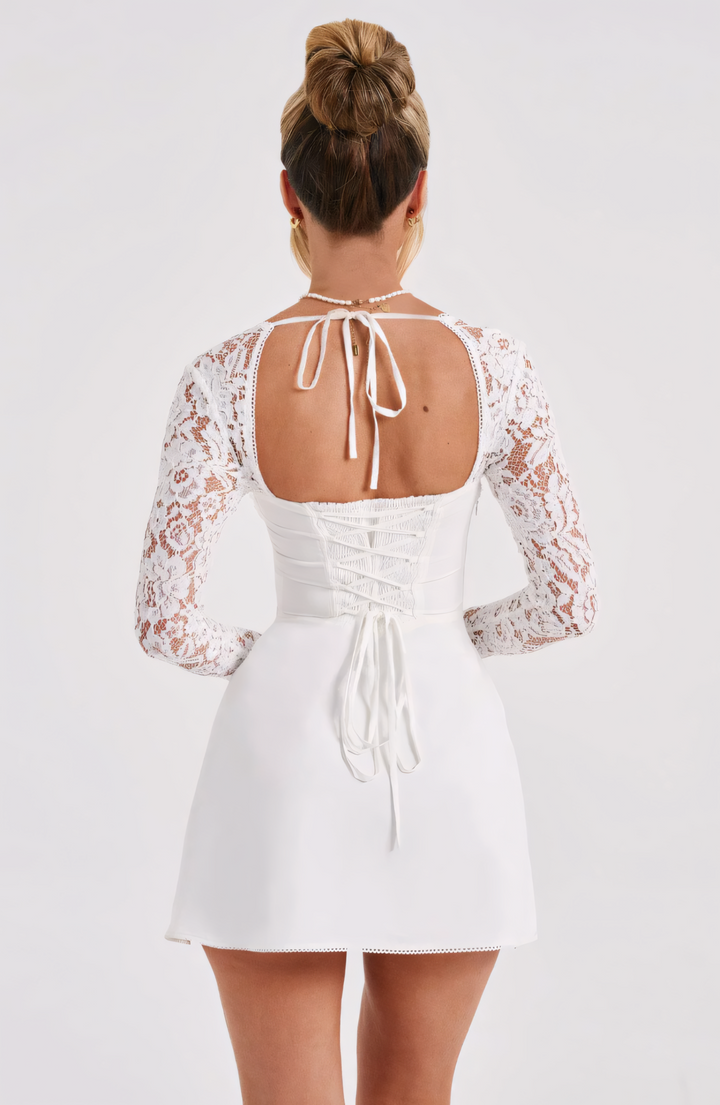 Estavelle | Lace Long-Sleeve Mini Dress