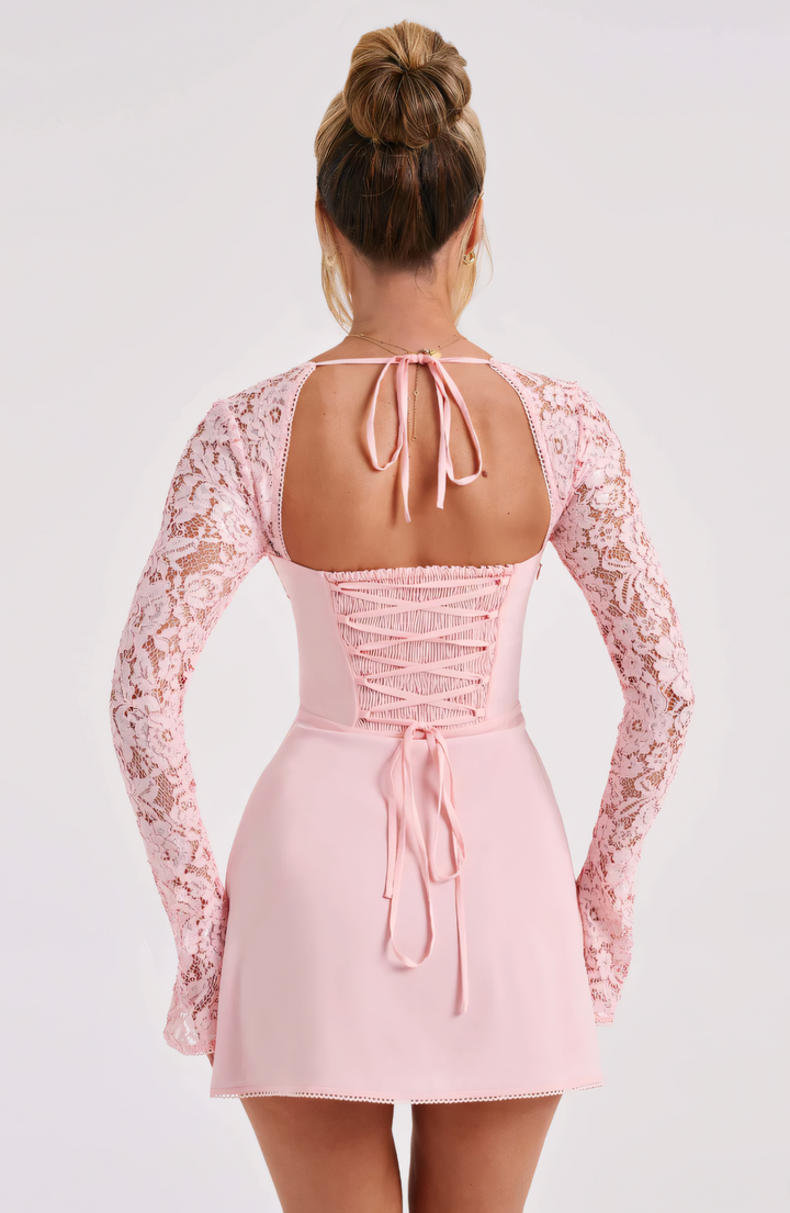 Estavelle | Lace Long-Sleeve Mini Dress