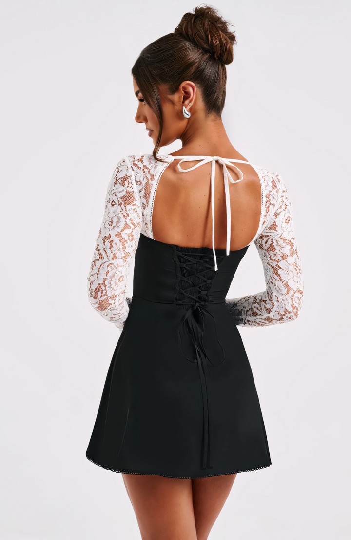 Estavelle | Lace Long-Sleeve Mini Dress