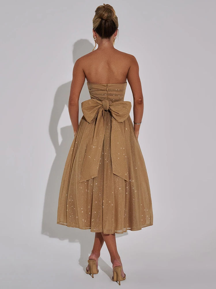 Claribel | Sparkling Elegance Midi Dress