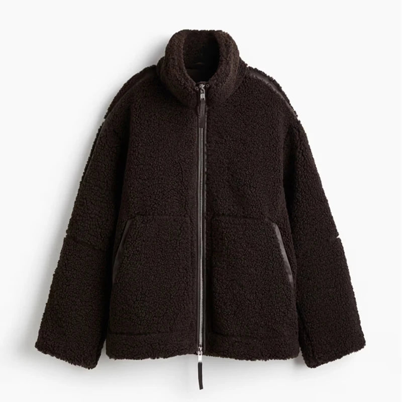 Evionna | Teddy Fleece Zipper Jacket