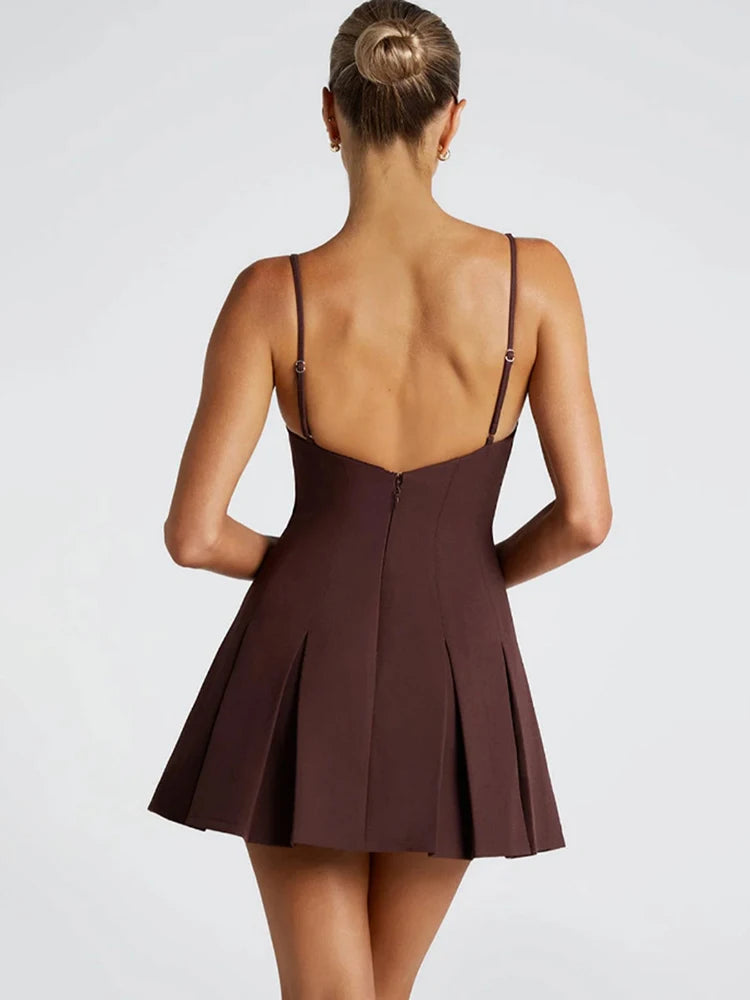 Zephina | Pleated A-Line Mini Dress