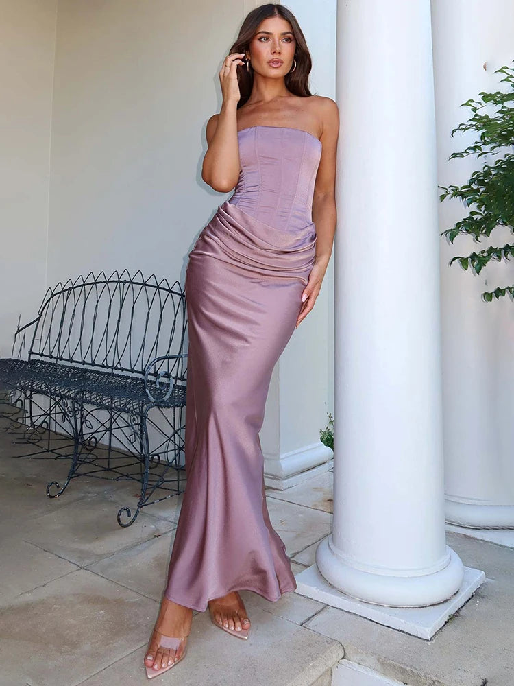 Arwen | Satin Grace Maxi Dress